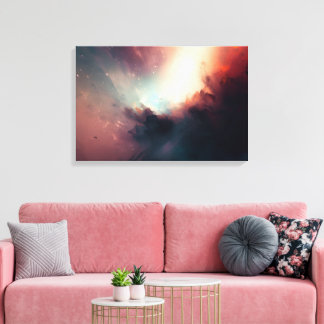Em Tela Impressão de arte abstrata escura