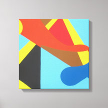 Impressão de Arte Abstrata Turquesa Ousada e Brilh
