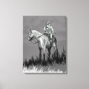 Em Tela impressão de arte "Aqui Há Cavaleiros" de Jaime Mu