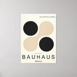 Em Tela Impressão de Arte Círculo Bauhaus Weimar Bege Pret