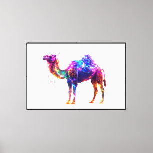 Em Tela Impressão de Arte de Camelo Neon Brilhante - Fant