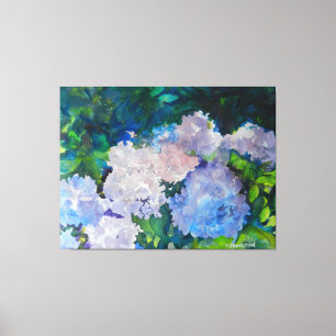 Em Tela Impressão de Arte de Jardim Hydrangea