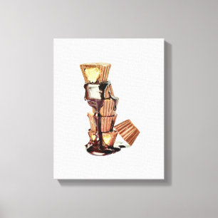Em Tela Impressão de Arte de Lápis de Chocolate Derivado à