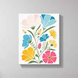 Em Tela Impressão de Arte de Peony Blossom Estilizada