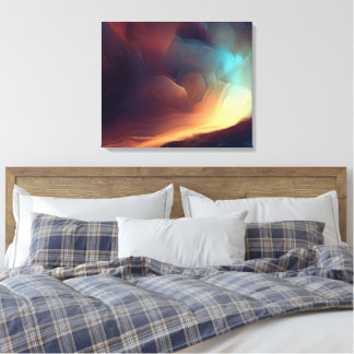 Em Tela Impressão de arte de pintura a óleo abstrata escur