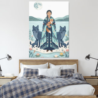 Em Tela Impressão de Arte do Guardião do Lago Místico - Mu