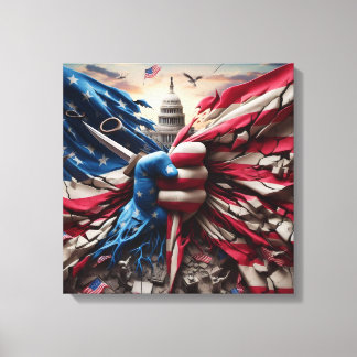 Em Tela Impressão de Arte do País Dilacerado
