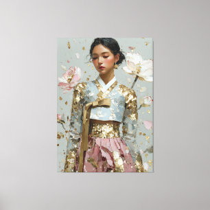 Em Tela Impressão de Arte Hanbok Moderna