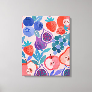 Em Tela Impressão de Arte Moderna com Padrão de Frutas Mis
