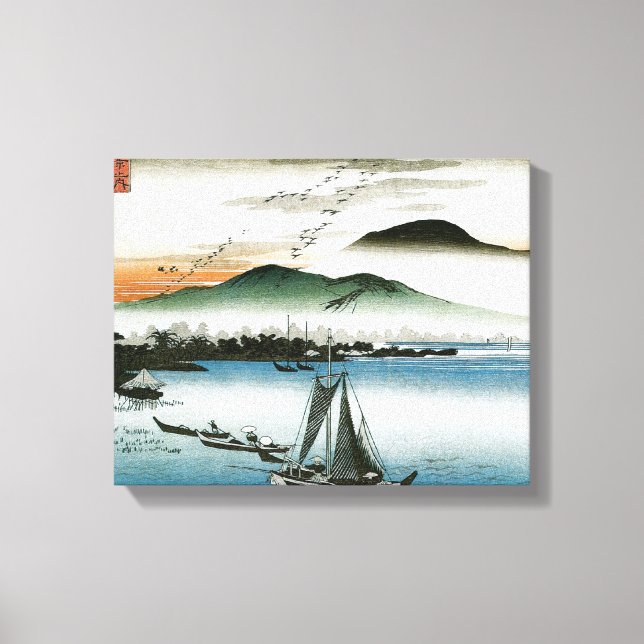 Em Tela Impressão de Barcos Japoneses Antigos (Frente)