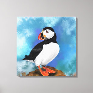 Em Tela Impressão de Belo Puffin Atlântico