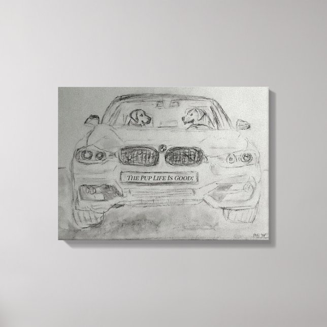 Em Tela Impressão de Canvaas Esticadas (Frente)