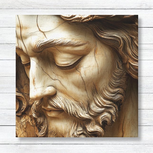Em Tela Impressão de Clonagem Jesus com Pedra Meteorizada  (3d Passion of Jesus - Religious Canvas Wall Art)