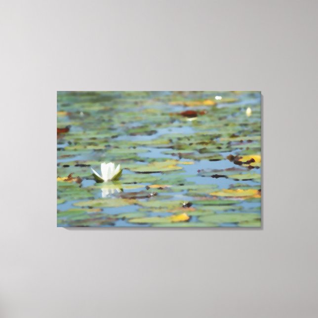 Em Tela Impressão de Cores d'água do Lago Waterlily (Frente)