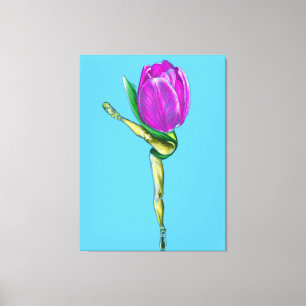 Em Tela Impressão de Dançarino do Balé Ballerina Tulip