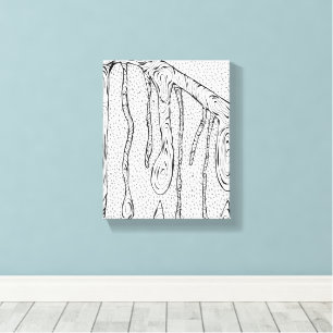 Em Tela impressão de desenho de Abstrato de desenho de li