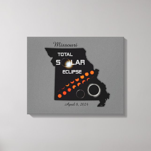 Em Tela Impressão de Eclipse Solar do Missouri (Frente)