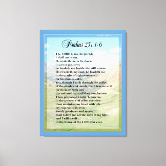 Em Tela Impressão De Escritura Psalm 23:1-6
