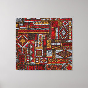 Em Tela Impressão de Étnica Bordada de Estilo de Patchwork