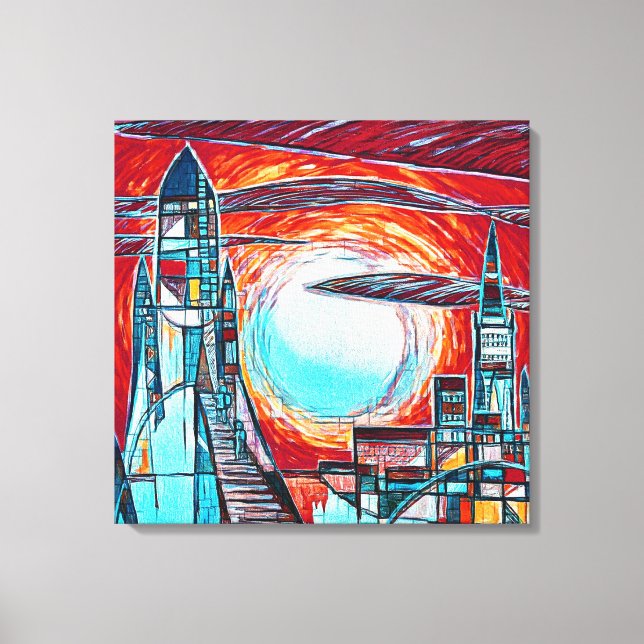 Em Tela Impressão de Exploração de Espaço Colorida nos Fog (Frente)