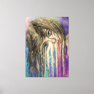 Em Tela Impressão de Fantasia da Mulher Derretida - Pintur