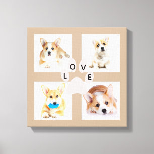 Em Tela Impressão de fotos e pata para cães 4 Imagens de