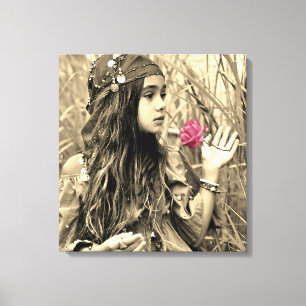 Em Tela Impressão de Garota Cigana