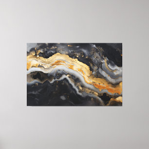 Em Tela Impressão de Geode na Arte de Muro de Cinzas Doura