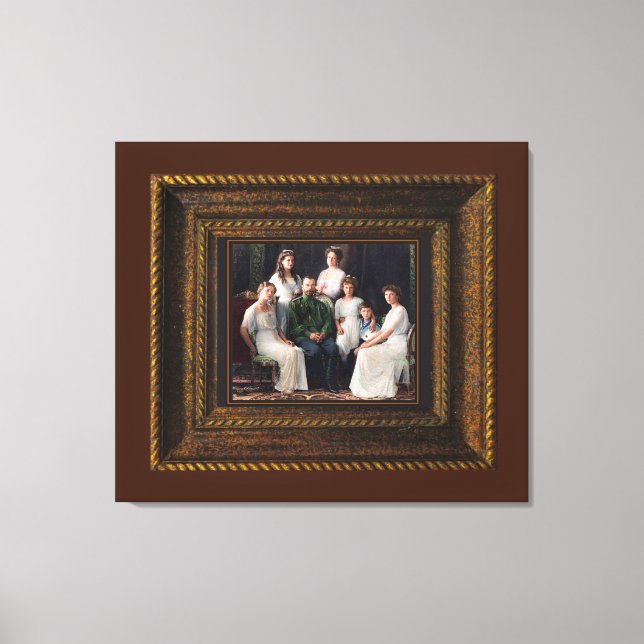 Em Tela Impressão de Mártires Reais Russos Romanov (Frente)