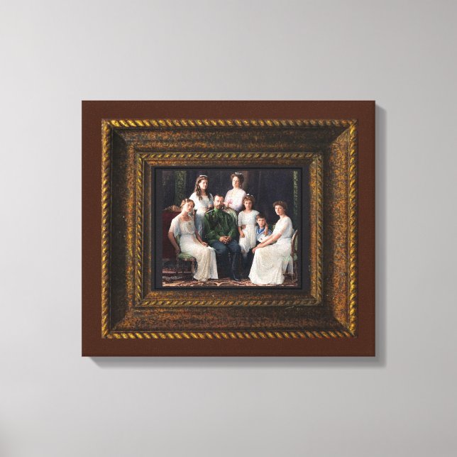 Em Tela Impressão de Mártires Reais Russos Romanov (Frente)