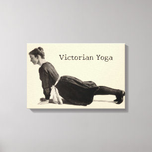 Em Tela Impressão de Mulher de Yoga Vitoriana Antiga na Po