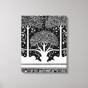 Em Tela Impressão de padrão de árvore Art Nouveau de Aubre