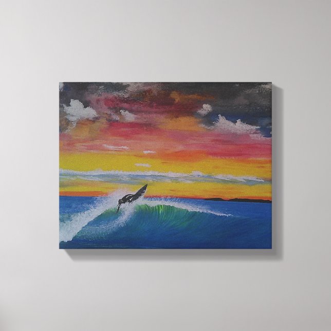 Em Tela Impressão de pintura acrílica original (Frente)