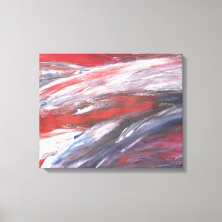 Em Tela Impressão de pintura vermelha, branca e azul