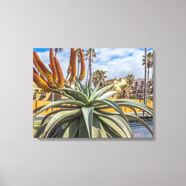 Em Tela Impressão de plantas e flores de Aloe Vera (Frente)