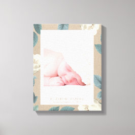 Em Tela Impressão de Quadro Floral do Kraft Rosa