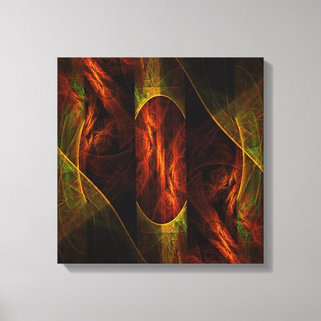 Em Tela Impressão de Quadros Quad de Abstrato de Junta Mís (Frente)