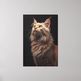 Em Tela Impressão de Retrato Felino Majestoso