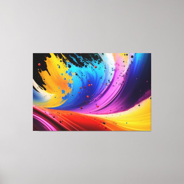 Em Tela Impressão de Tabulação de Arte de Pintura abstrato (Frente)