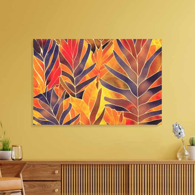 Em Tela Impressão de Telas de Folhas de outono (Insitu(Sala de estar))