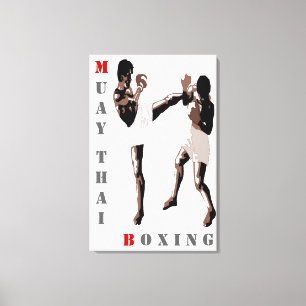 Em Tela Impressão de Telas Estreitas de Boxing Tailandês M