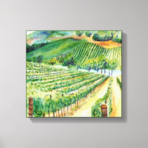 Em Tela Impressão de Vineyard Painting