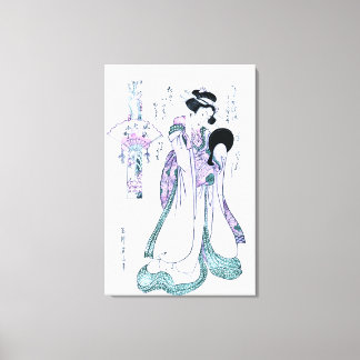 Em Tela Impressão de Woodblock do japonês do komachi de