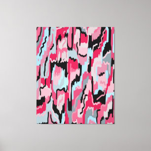 Em Tela Impressão digital vermelho e preto