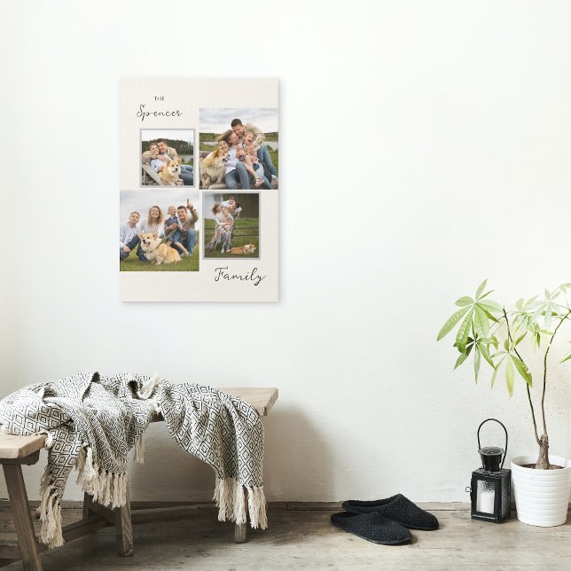 Em Tela Impressão do Decor de Colagem de Fotos da Família  (Criador carregado)