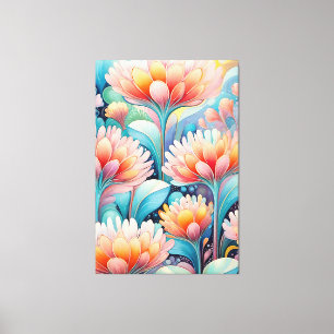 Em Tela Impressão do Flora 4 Pastel Floral