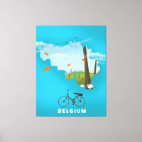 Impressão do Mapa da Bélgica.