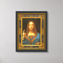 Impressão do Salvator Mundi 1500 Leonardo da Vinci