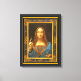 Em Tela Impressão do Salvator Mundi 1500 Leonardo da Vinci