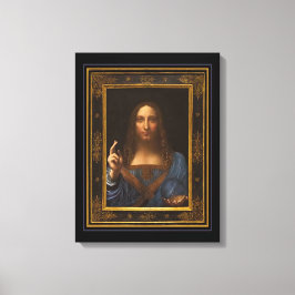 Em Tela Impressão do Salvator Mundi 1500 Leonardo da Vinci
